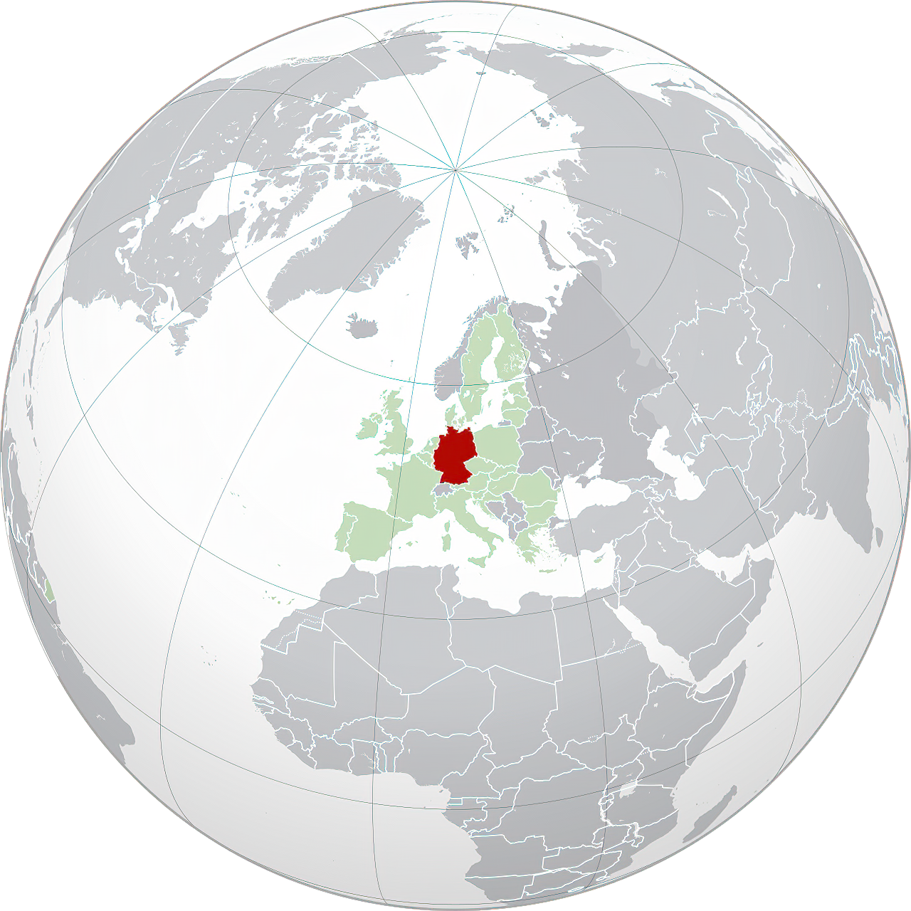 Germany | Germany (red) is located in Europe | Wikimedia Commons



