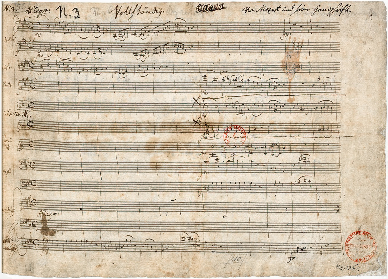 Piano Concerto No. 23 | Autograph score | Bibliothèque nationale de France