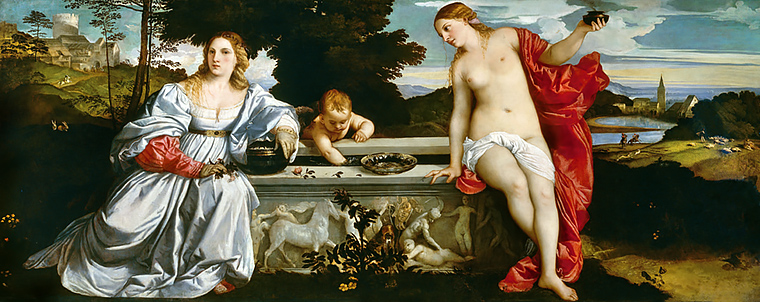 Amor Sacro y Amor Profano | Titian (1490-1576) | MET amour gone baroque