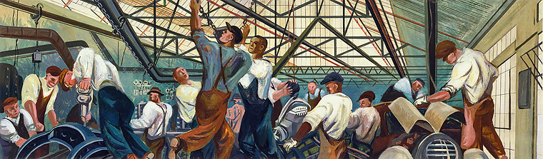 Automobile Industry (1941) | William Gropper, 1897-1977 | Library of Congress auto workers