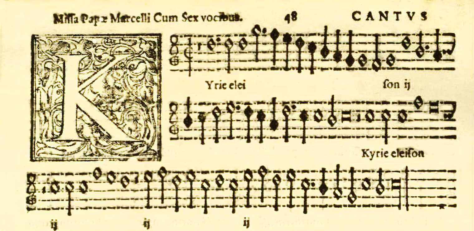 Pope Marcellus Mass: Kyrie | Opening phrase of the soprano | Wikimedia Commons