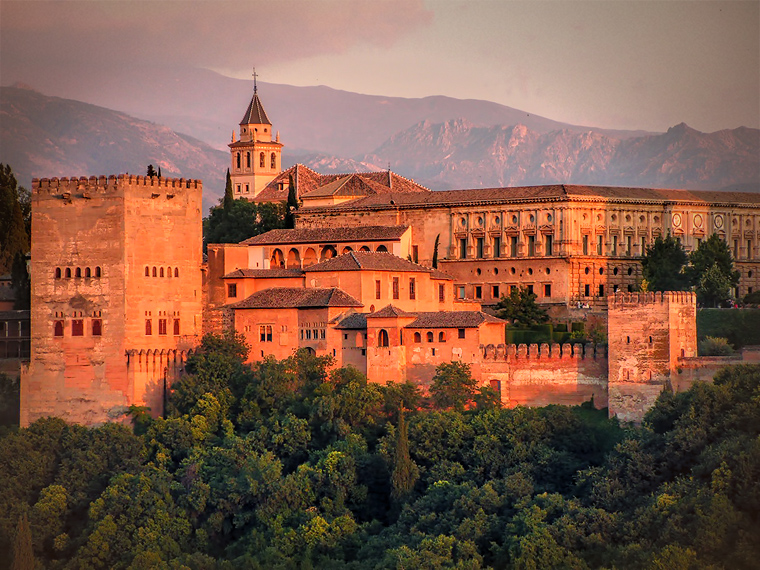 Alhambra | This palace was built near the end of Spain's Muslim rule by Yusuf I, 1333–1353, and Muhammed V, 1353-1391. | Wikimedia Commons Alhambra
