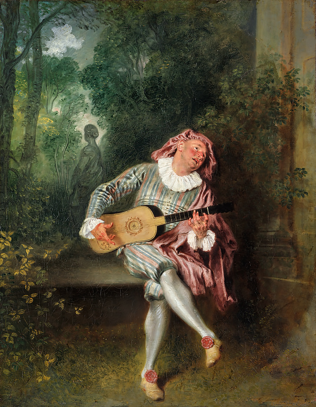 Mezzetin | Antoine Watteau, 1684–1721 | Mezzetin playing a five-course guitar. | Metropolitan Museum of Art