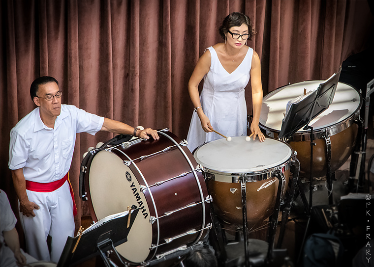 Bass drum and timpani