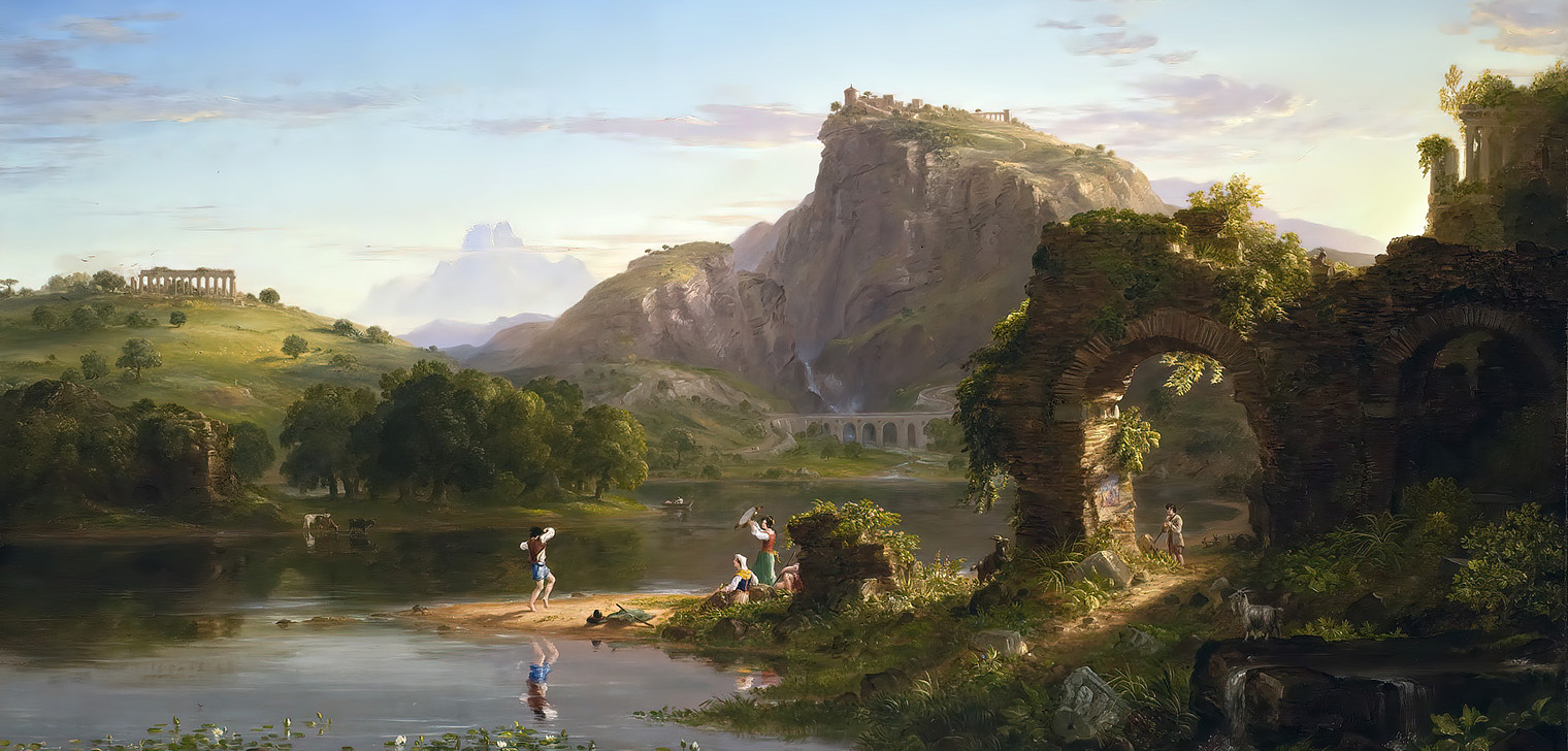 L'Allegro | Thomas Cole, 1801-1848 | Romanticism glorified the ancient past and distant lands and cultures. | Los Angeles County Museum of Art